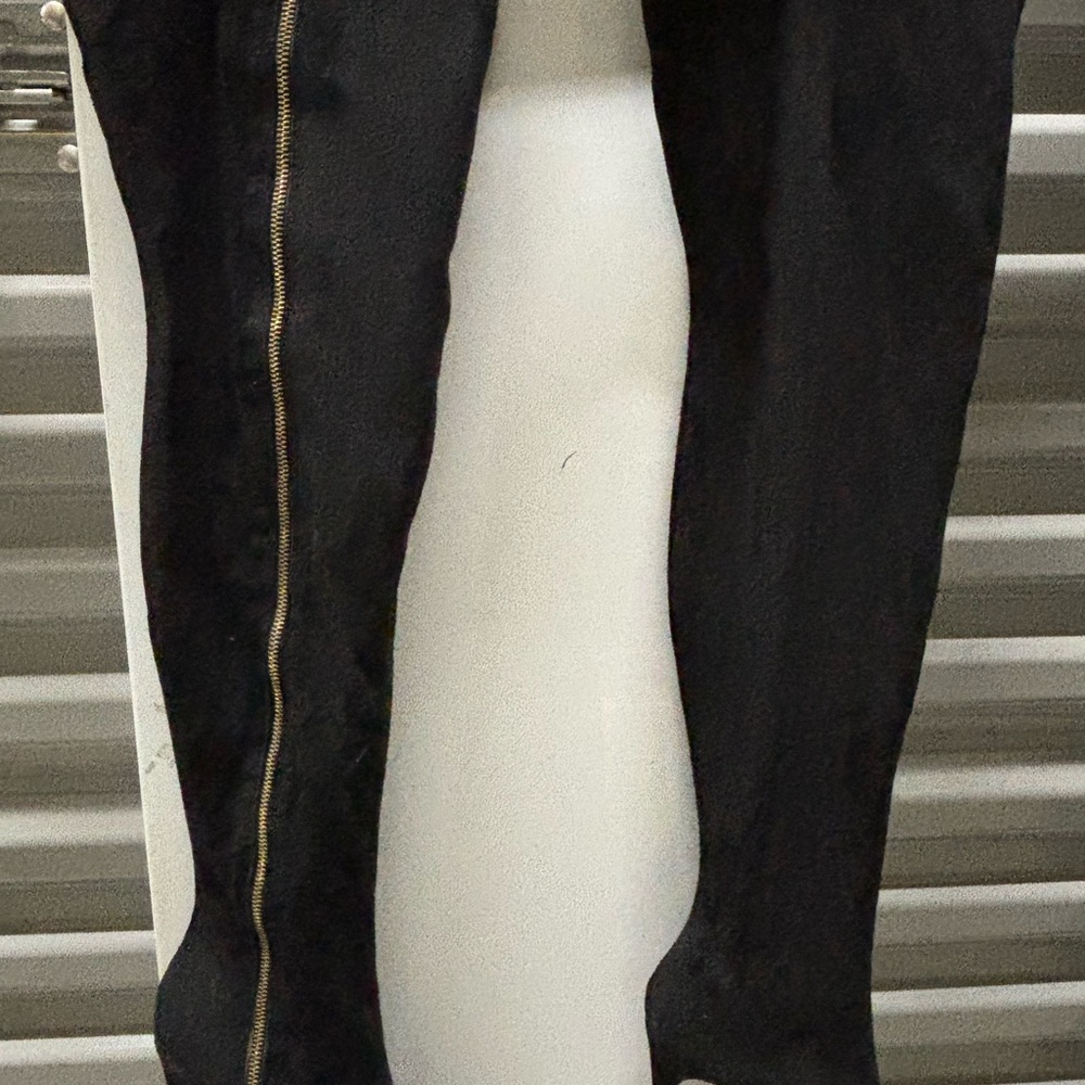 Black Over The Knee Heeled Boots